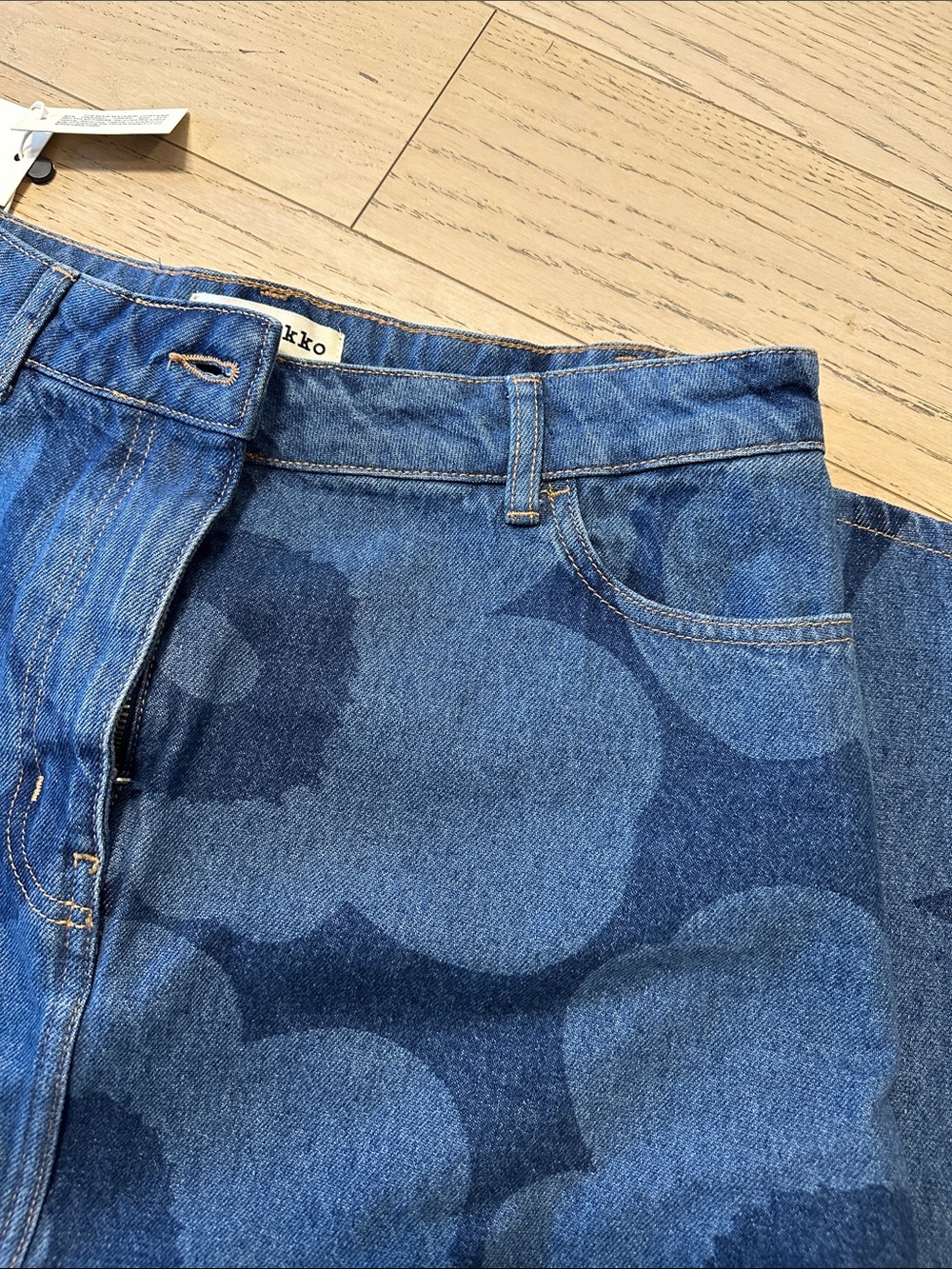 Marimekko Unikko A-Line denim Skirt - Picture 6 of 9